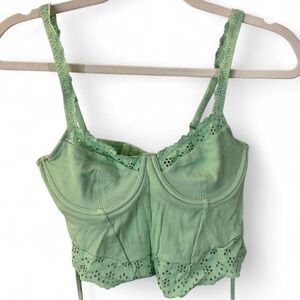 Colsie Mint Green Lace Bustier Top
